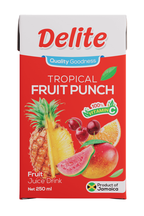 Delite Tropical Fruit Punch 250ml Pack Of 4 Jamaican