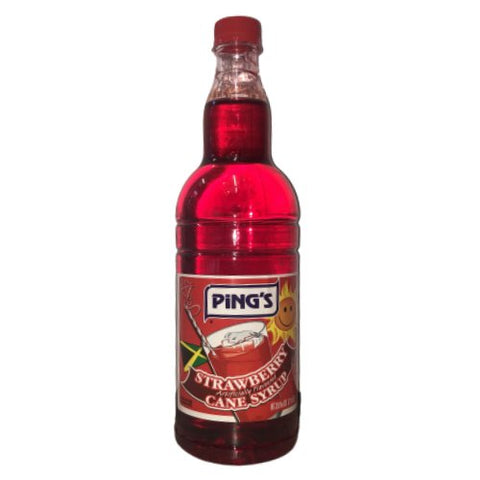 Pings Strawberry Cane Syrup