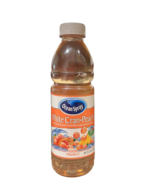 Ocean Spray White Cran Peach Pack Of 12 450ml Jamaican