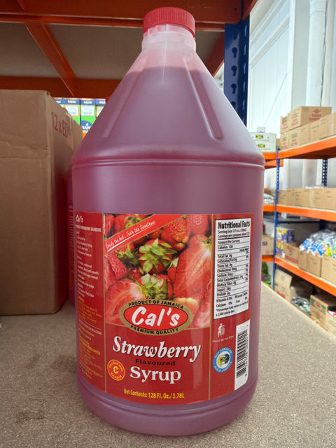Cals Strawberry Syrup 3.8 Litre Jamaican