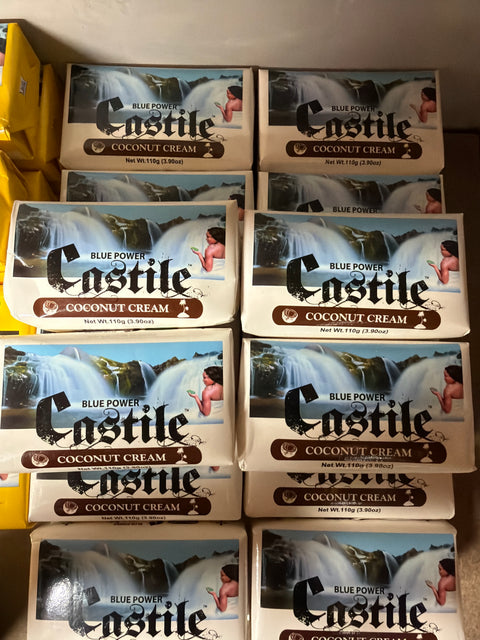 Blue Powder Castile Coconut Cream Soap 110g Jamaican