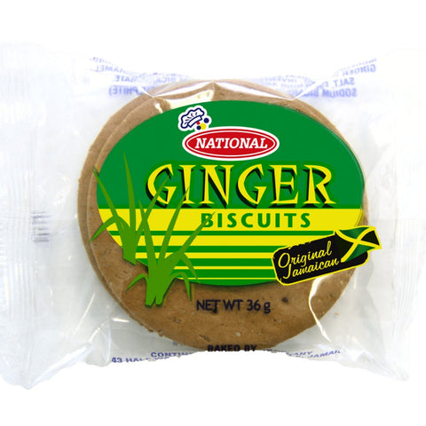 National Ginger Biscuits 36g Pack Of 5 Jamaican
