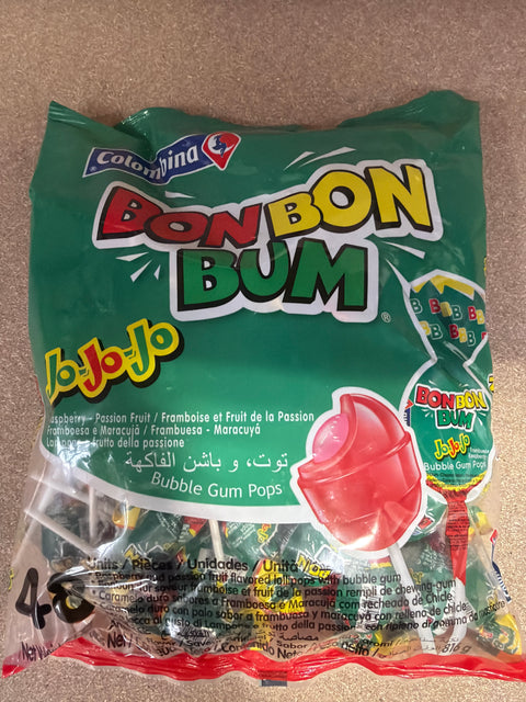 Colombina Bon Bon Bum Jojo Lollypops Pack Of 48
