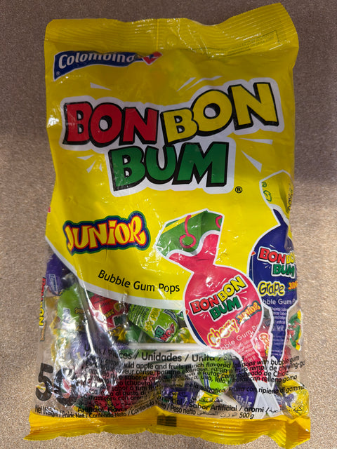 Colombina Bon Bon Bum Junior Lollypops Pack Of 50