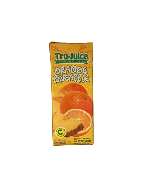 Tru-Juice Orange Pineapple  200ml Pack Of 4 Jamaican