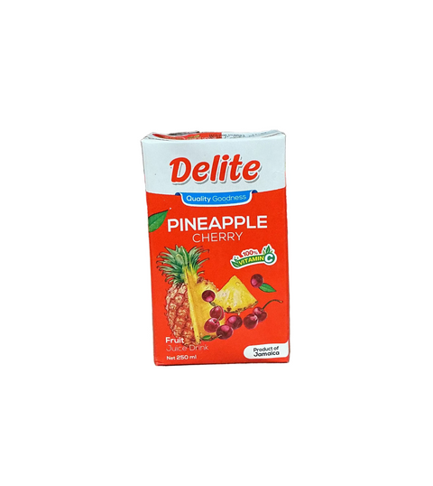 Delite Pineapple Cherry 250ml Pack Of 4 Jamaican
