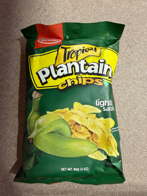 National Green Plantain Chips 85g Pack Of 3 Jamaican