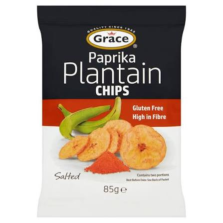 Grace Paprika Plantain Chips Salted 85g