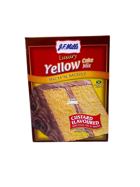 JF Mills Yellow Cake Mix Custard Flavour 500g Jamaican