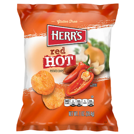 Herrs Red Hot Potato Chips