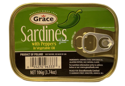 Grace Sardines with Peppers in Vegetable Oil 106g