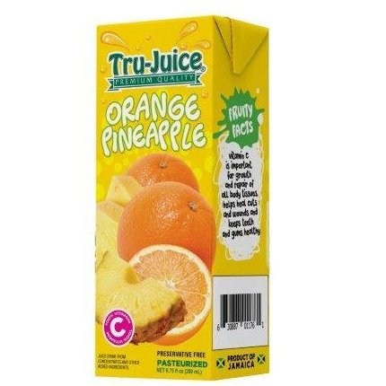 Tru-Juice Orange Pineapple  200ml Pack Of 4 Jamaican