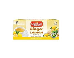 Caribbean Dreams Ginger Lemon Tea 24 Bags Jamaican