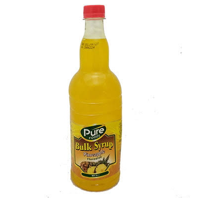 Pure Foods Pineapple Bulk Syrup 1 Litre Jamaican