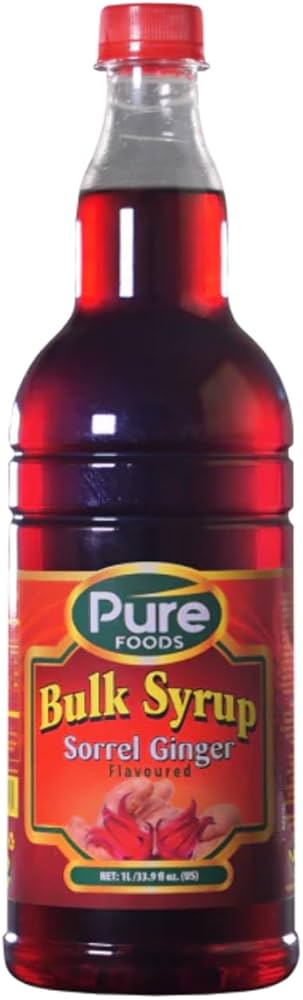 Pure Foods Sorrel Ginger Bulk Syrup 1 litre