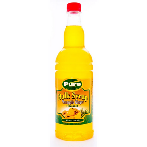 Pure Foods Pineapple Ginger Bulk Syrup 1 Litre Jamaican