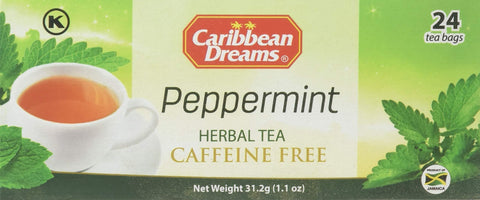 Caribbean Dreams Peppermint Tea 24 Bags Jamaican