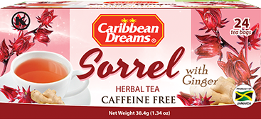 Caribbean Dreams Sorrel And Ginger Tea 24 Bags Jamaican