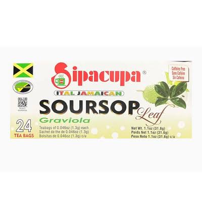 Sipacupa Soursop Tea 24 Tea Bags Jamaican