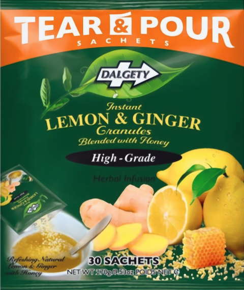 Dalgety Instant Lemon & Ginger Herbal Tea Pouch 30 Satchets