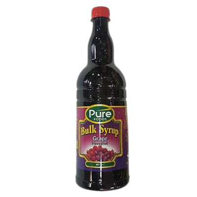 Pure Foods Grape Bulk Syrup 1 Litre Jamaican