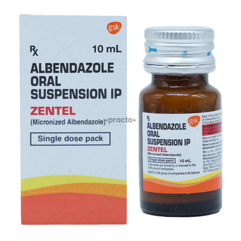 Zentel 4% Suspension 10ml Worm Medicine Jamaican