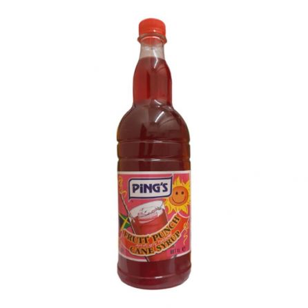 Pings Fruit Punch Artificial Flavoured Cane Syrup 1Ltr
